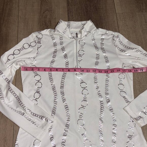 San Soleil 1/4 Zip Golf Sun Top Size Small Long Sleeve White - Picture 6 of 10